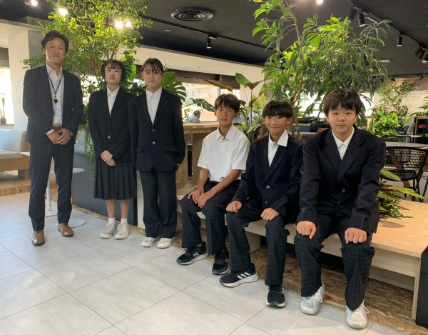 名古屋市立山王中学校SDGｓ活動での企業訪問で来社されました