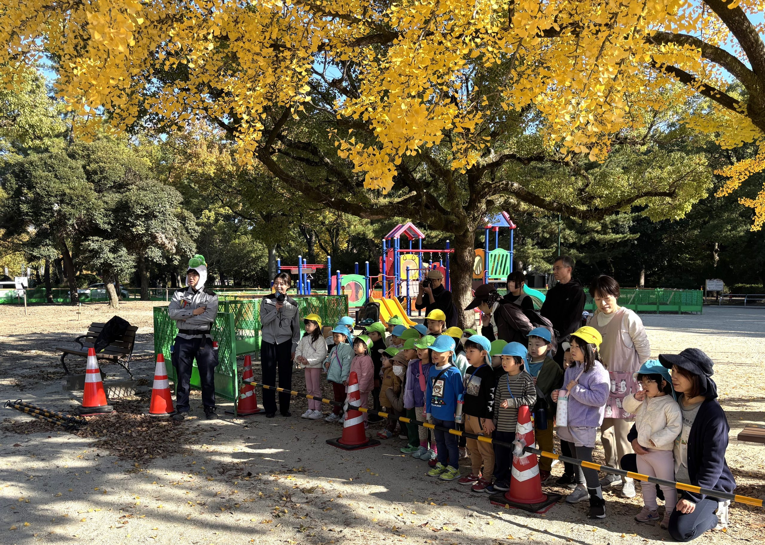 工事中の鶴舞公園にて現場見学会を開催しました