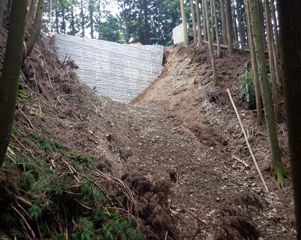 峰杉尾線道路災害復旧工事